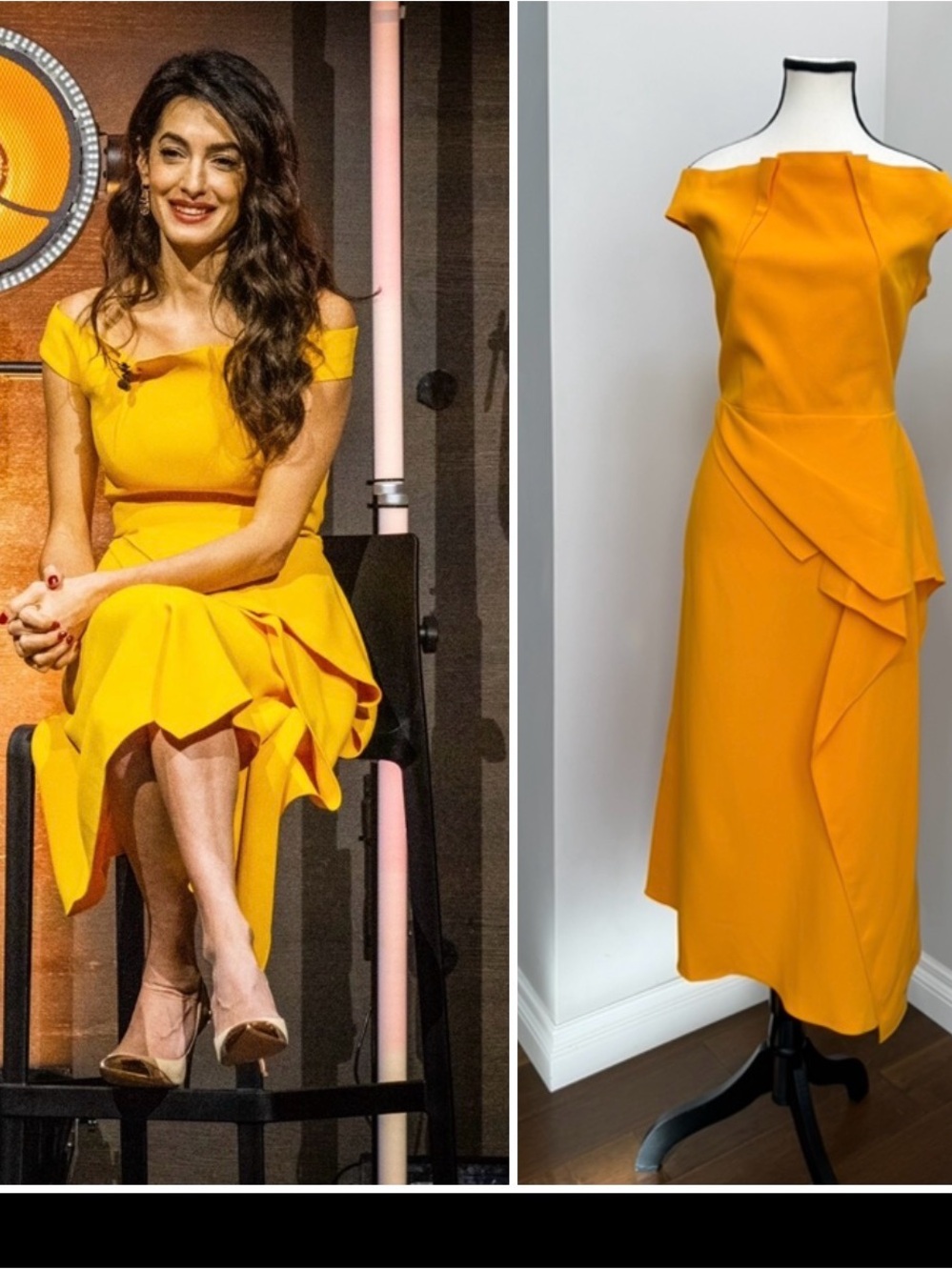 Roland Mouret Off The Shoulder Dress Size UK 14